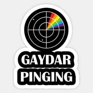 Gaydar Pinging Funny LGBT Pride Sticker